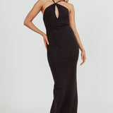 Feels Good Backless Bodycon Maxi Dress Black