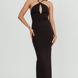 Feels Good Backless Bodycon Maxi Dress Black