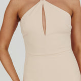 Feels Good Backless Bodycon Maxi Dress Cream