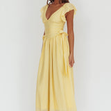 Elsewhere Waist Bows Maxi Dress Banana