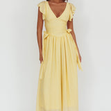 Elsewhere Waist Bows Maxi Dress Banana
