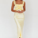 Escapade Lace Trim Maxi Dress Banana