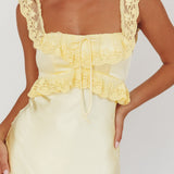 Escapade Lace Trim Maxi Dress Banana