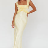 Escapade Lace Trim Maxi Dress Banana