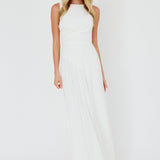 Ibis Pleat Detail Maxi Dress Off White