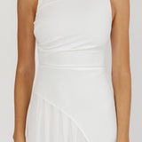 Ibis Pleat Detail Maxi Dress Off White