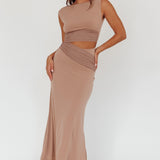 Costa Cut-Out Waist Maxi Dress Ecru