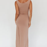 Costa Cut-Out Waist Maxi Dress Ecru