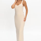 Fall Moon Cut-Out Back Maxi Dress Ivory