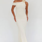 Mazon One-Shoulder Knit Maxi Dress Butter