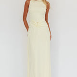 Casino Gold Hardware Ribbed Maxi Dress Butter