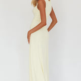 Casino Gold Hardware Ribbed Maxi Dress Butter
