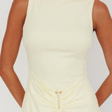 Casino Gold Hardware Ribbed Maxi Dress Butter