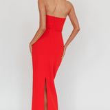 Sonrisa Strapless Cut-Out Maxi Dress Red