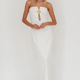 Sonrisa Strapless Cut-Out Maxi Dress White