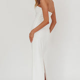 Sonrisa Strapless Cut-Out Maxi Dress White