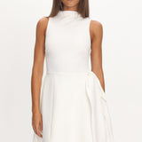 Breaker High Neck Mini Dress White White