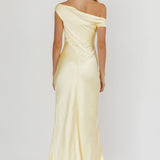 Revelation Off-Shoulder Lace Trim Maxi Dress Butter