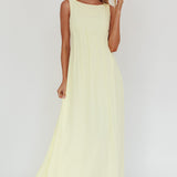 Karine Pintuck Pleat Maxi Dress Butter