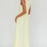 Karine Pintuck Pleat Maxi Dress Butter