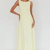 Karine Pintuck Pleat Maxi Dress Butter