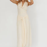 Maretha Cowl Halterneck Maxi Dress Butter