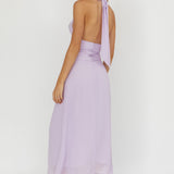 Maretha Cowl Halterneck Maxi Dress Lilac