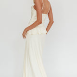 Jerica Ruffle Waist Maxi Dress Butter