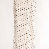 Jerica Wrap Front Maxi Skirt Polka Dot Beige