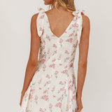 Matina Tied Shoulder Mini Dress Floral