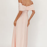 Lillibet Bow Tied Bust Midi Dress Pink