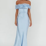 Summerfield Off-Shoulder Maxi Dress Blue