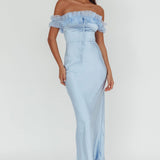 Summerfield Off-Shoulder Maxi Dress Blue