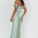 Summerfield Off-Shoulder Maxi Dress Pistachio