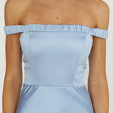 Cari Off-Shoulder Strap Maxi Dress Ice Blue