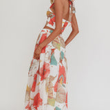 Simple Things A-Line Maxi Skirt Floral White