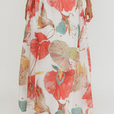 Simple Things A-Line Maxi Skirt Floral White