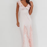 Zerai Ruffle Trimmed Maxi Dress Pink