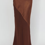 Easy Love Contrast Maxi Skirt Chocolate