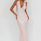 Easy Love Contrast Maxi Skirt Pink