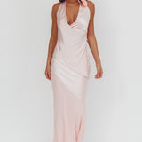 Easy Love Contrast Maxi Skirt Pink