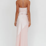 Easy Love Asymmetric Hem Halter Top Pink