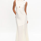 Meliza Keyhole Bust Maxi Dress Oyster