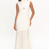 Meliza Keyhole Bust Maxi Dress Oyster