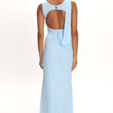 Carri Twist Waist Maxi Dress Ice Blue
