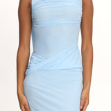Carri Twist Waist Maxi Dress Ice Blue