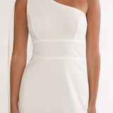 Verra One-Shoulder Sash Maxi Dress White