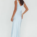 Venus Rising Sleeveless Cowl Neck Maxi Dress Blue
