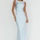 Venus Rising Sleeveless Cowl Neck Maxi Dress Blue
