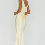 Venus Rising Sleeveless Cowl Neck Maxi Dress Butter